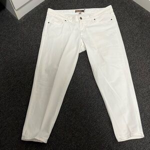 Paige Women's Roxbury Cropped White Jeans- Size 31